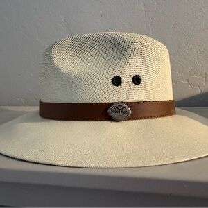 Cream Fedora with Brown Band